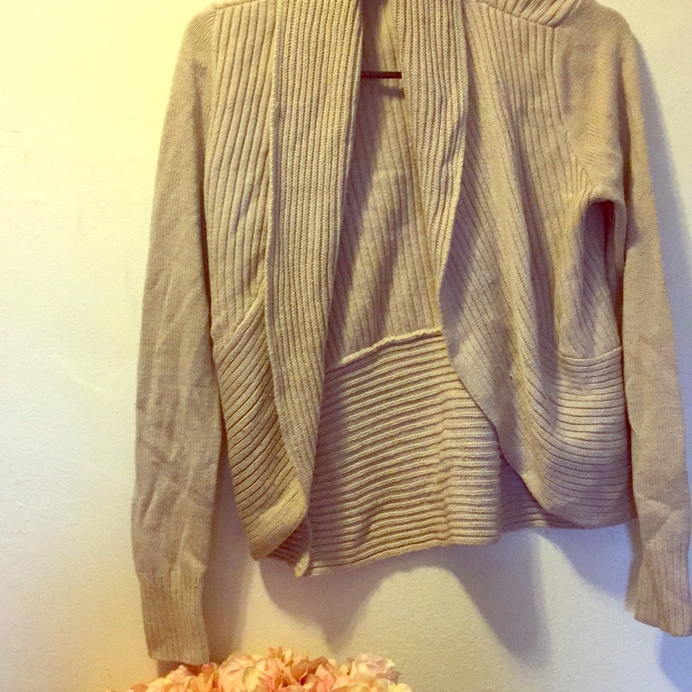 H+M Sand colored cardigan